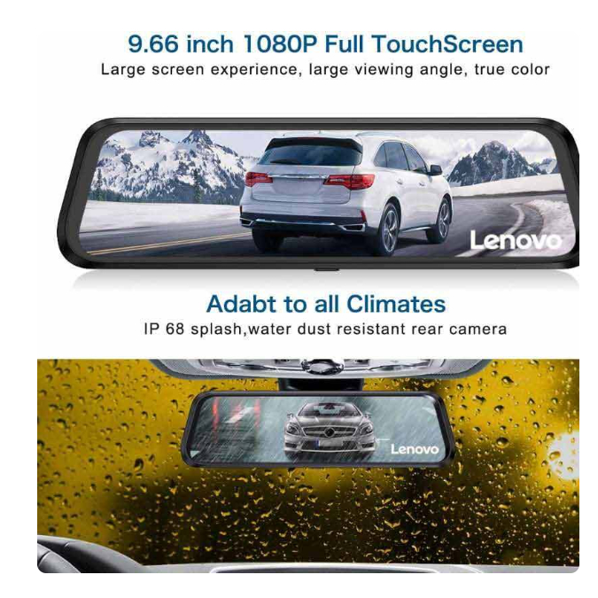 Lenovo V7 Plus Pro Dash Cam 3K Full HD Car DVR Mobil Kamera Spion