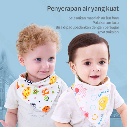 Bib Segitiga Bayi Tatakan Air Liur / Celemek Segitiga Bayi Air Liur Import (random motif)