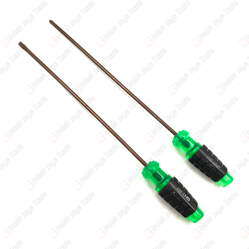 GNT Obeng Gagang Karet 12 Inch Panjang Setting PLUS MIN Screwdriver