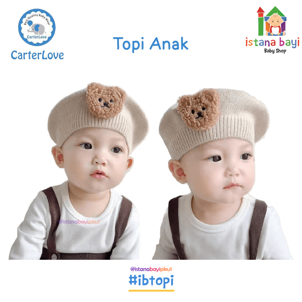 CARTERLOVE TOPI BARET BEAR UNISEX 5702-1 / KOREAN BABY HAT