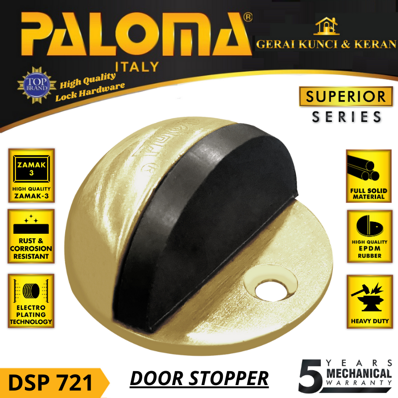 DOOR STOPPER PENAHAN PINTU  PALOMA DSP 721 FLOOR LANTAI GOLD PB