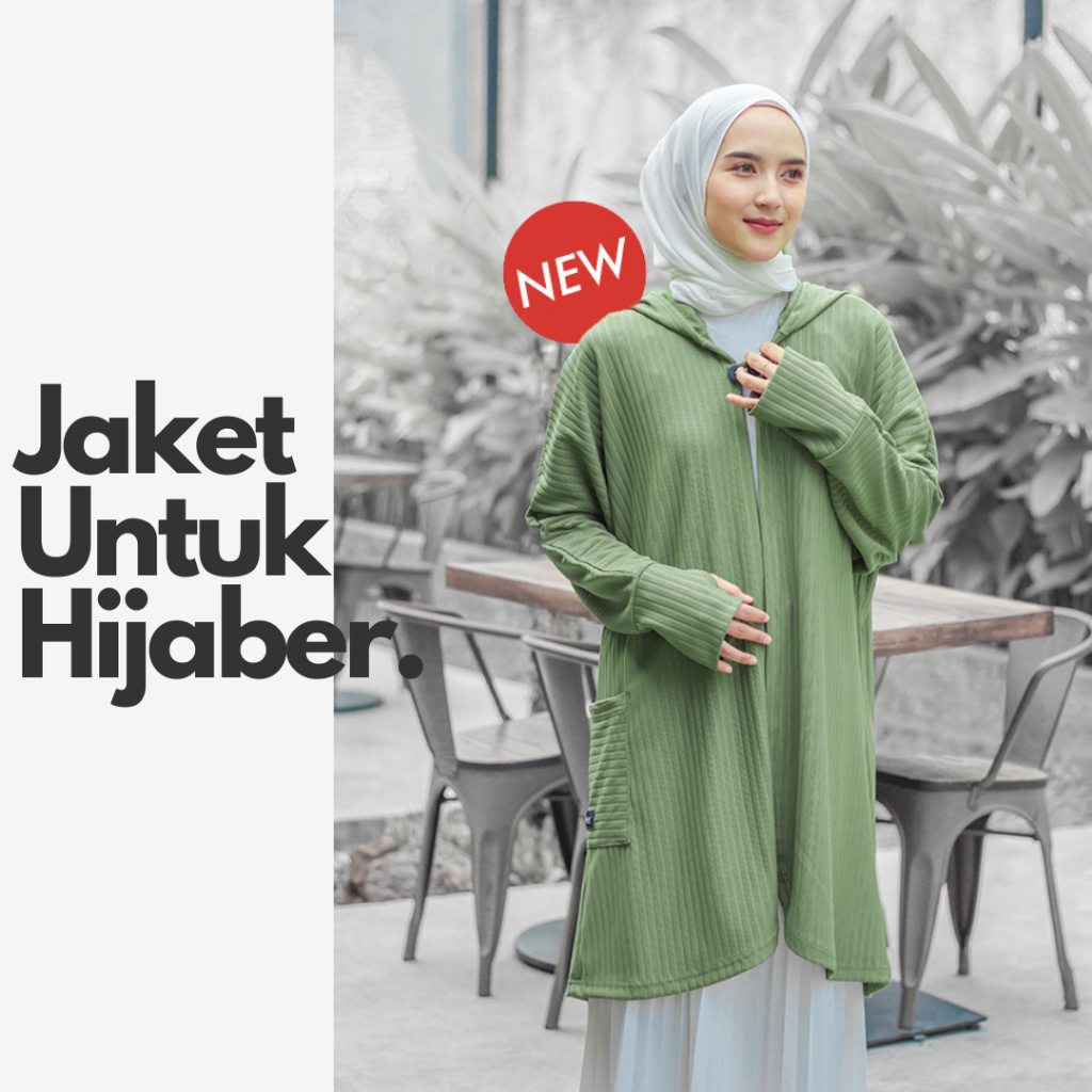 Hijacket Sylvania | Hijaket Jaket Outer Hijab Wanita Muslimah Syar'i