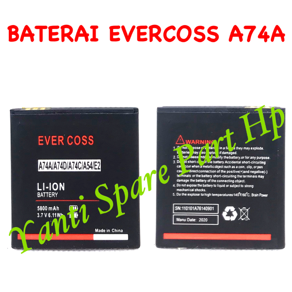 Baterai Evercoss A74A A74B A54 E2 Original New
