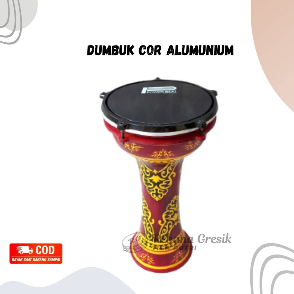 dumbuk  darbuka rebana pinggang almunium cor ukuran 8 in dan 10 in