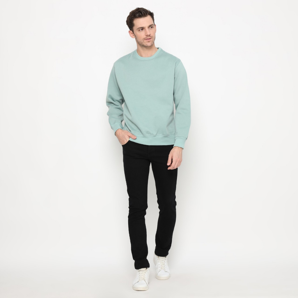 Sweater Crewneck Korea Oversize Panjang Unisex