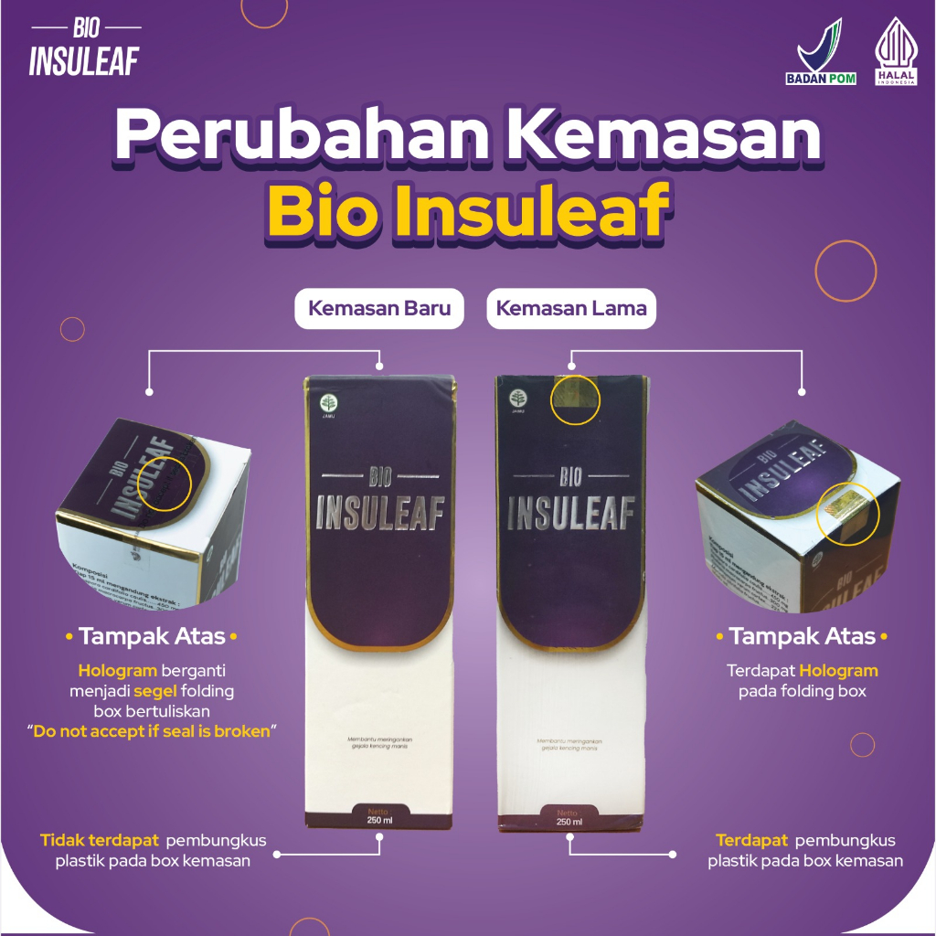 Bio Insuleaf Herbal Diabetes Original 3 Botol