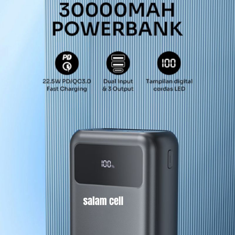 Powerbank ROBOT RT32 30.000mAh Fast Charging 22,5W Original Garansi Resmi