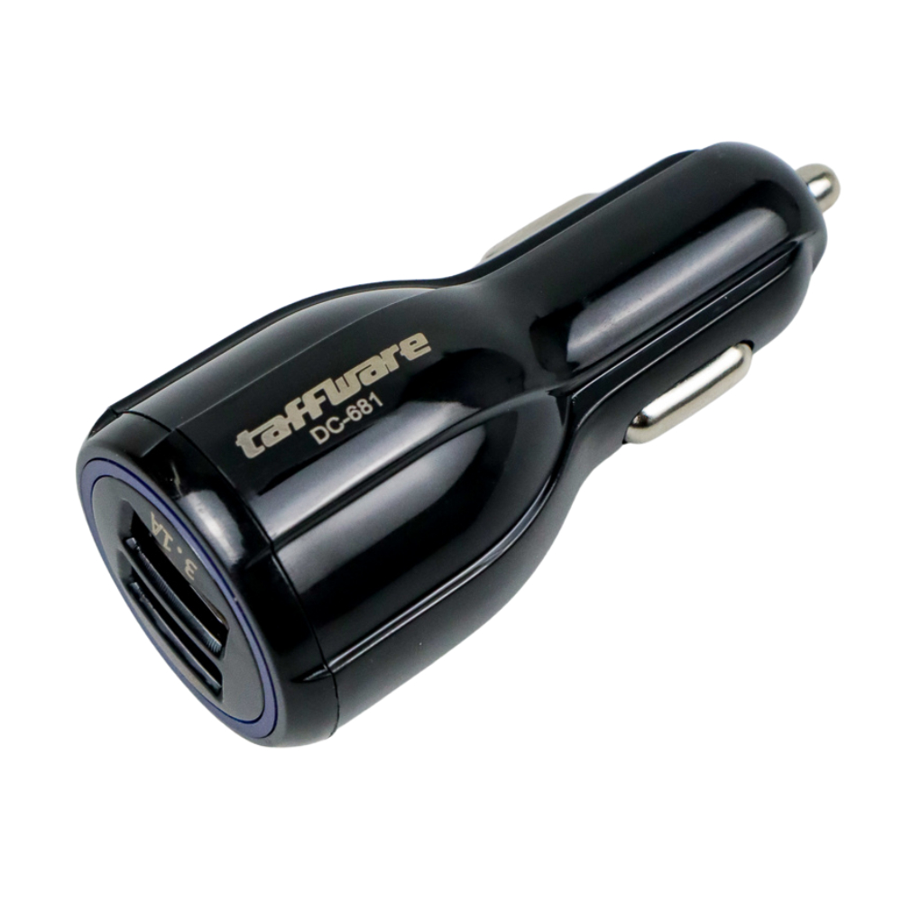 Taffware Car Charger colokan Mobil 2 Dual Usb port Charging Qc 3.0 3.1A  Qualcomm