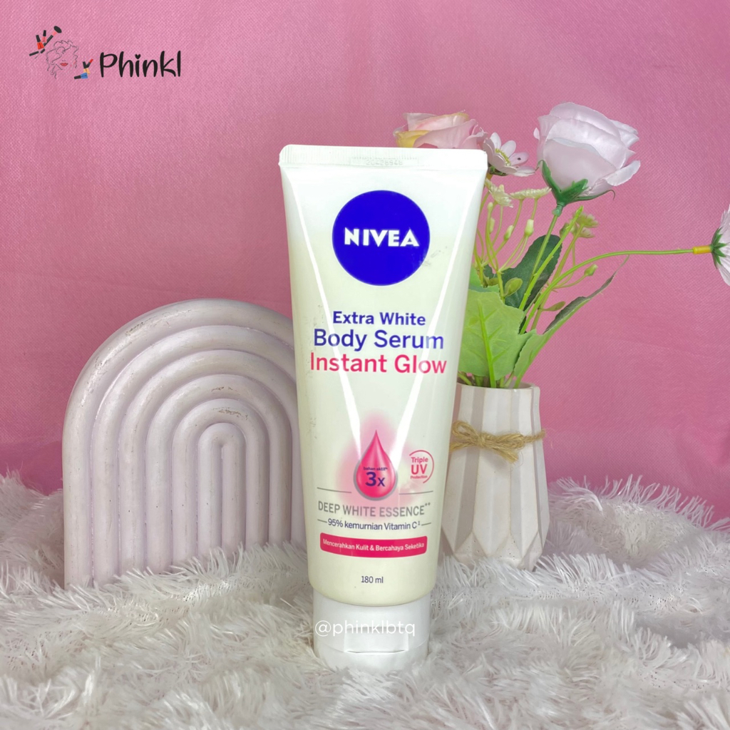 `ღ´ PHINKL `ღ´ NIVEA white body serum Instant Glow memutihkan kulit badan butter moist