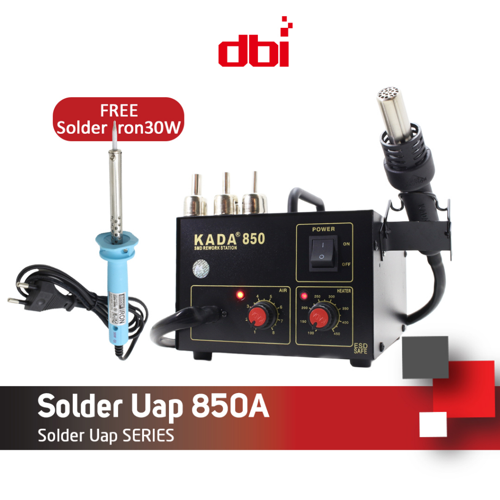 Solder Uap / Blower Uap Kada 850A Analog Free Solder Iron 30Watt