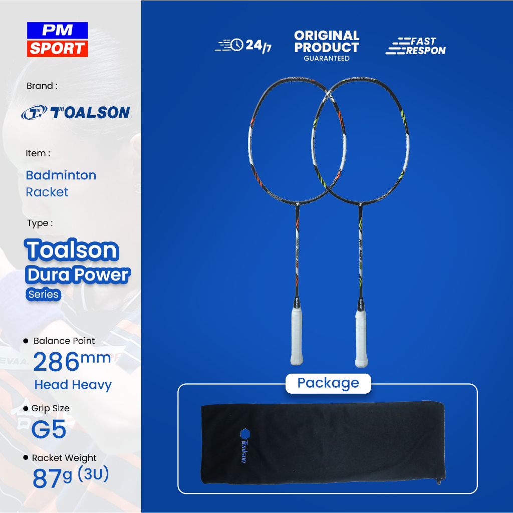 RAKET BADMINTON / BULUTANGKIS TOALSON DURA POWER 2300 2500