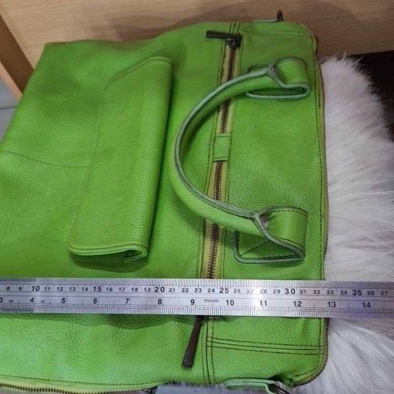 TAS KULIT GREEN ELEGANT