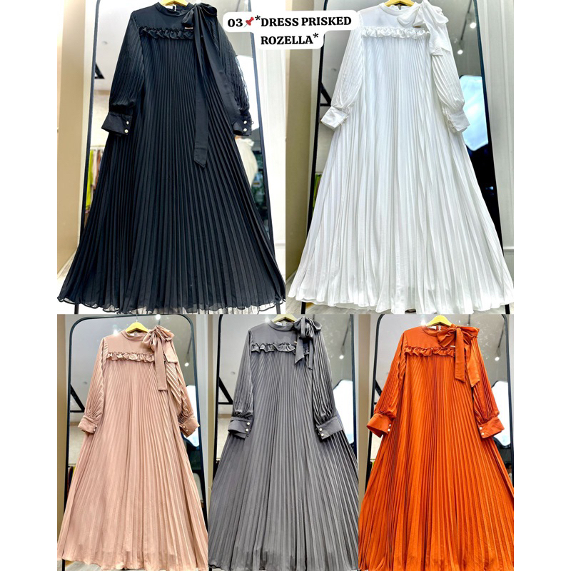 Gamis plisket pita shellasaukia