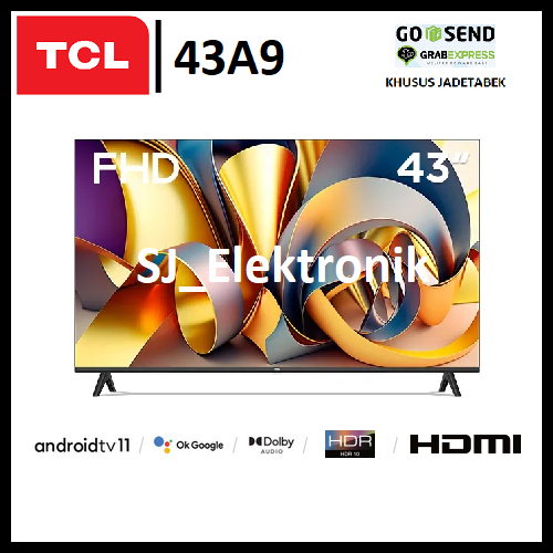 LED TV TCL 43 Inch 43A9 Smart Android 11.0 FullHD