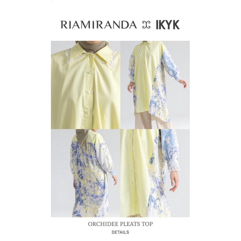 Orchidee Pleats Top Riamiranda IKYK RM Original Tunik Ria Miranda Atasan