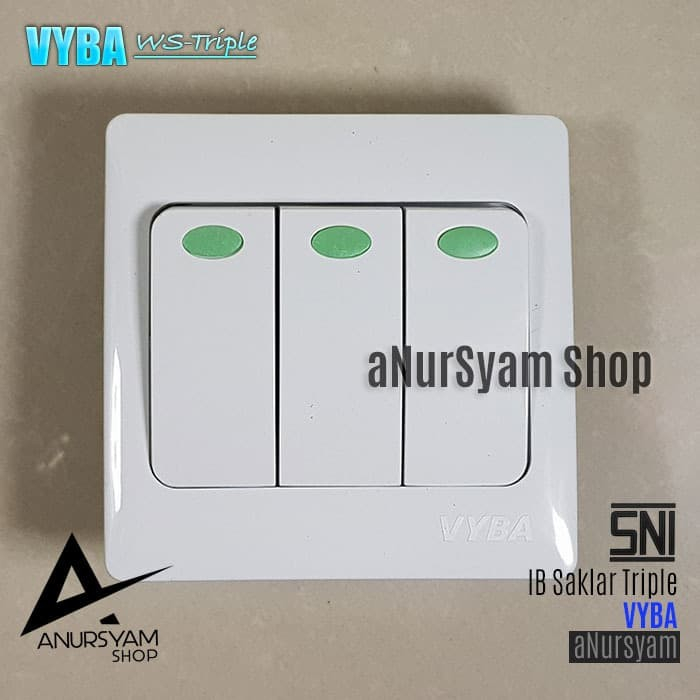 Saklar SWITCH TRIPLE TRIPEL IB OB VYBA WS-231 NCEWS231 WS 231