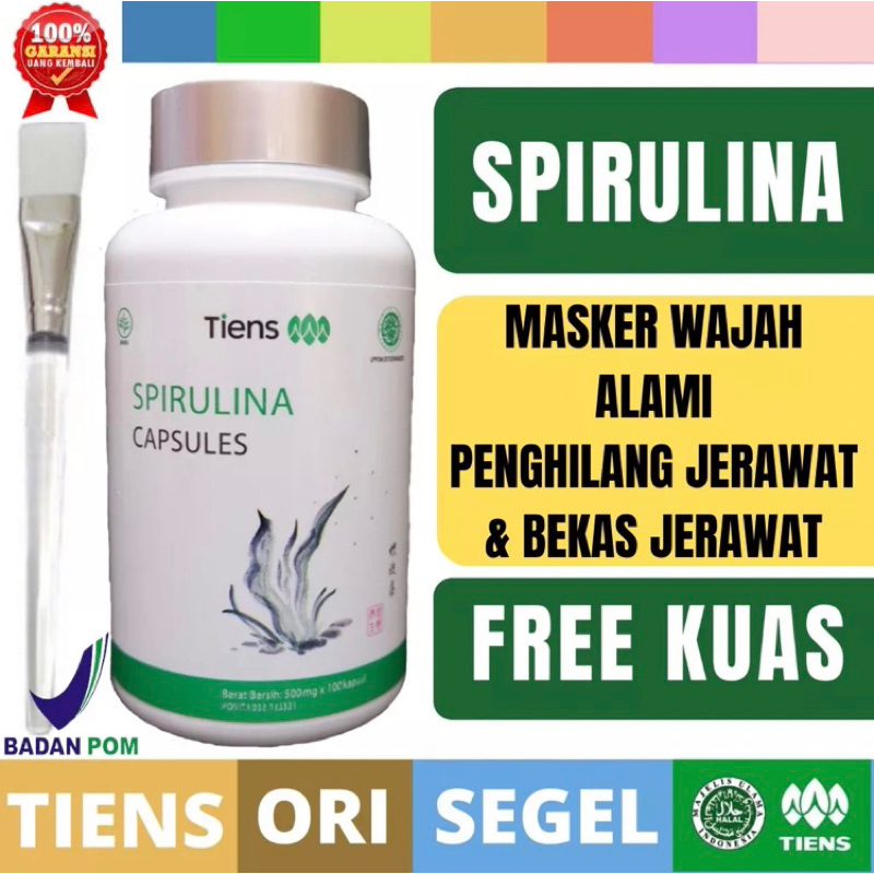 Masker Spirulina Tiens Asli Spirulina Original Menghilangkan Jerawat dan Komedo Masker Wajah Alami M