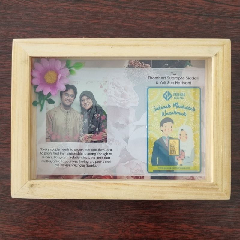 Frame 3D Logam Mulia pesanan khusus/ Custom Frame/ Hampers/ Gift Box