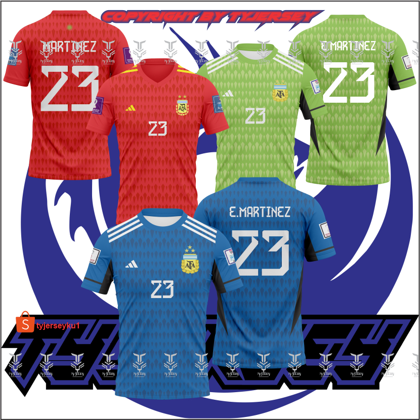 JERSEY ARGENTINA KIPER 2022 FINAL PIALA DUNIA 2022 FULL PRINTING(BINTANG 3)