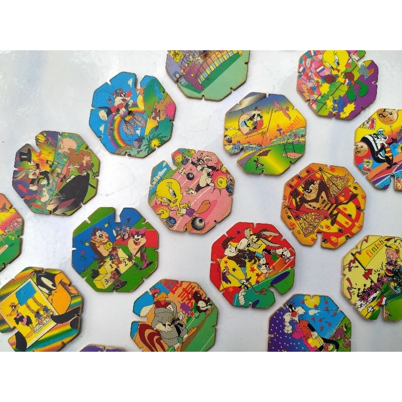 Tazos Looney Tunes Jadul Tahun 90an Bintang 4 (19 pcs)