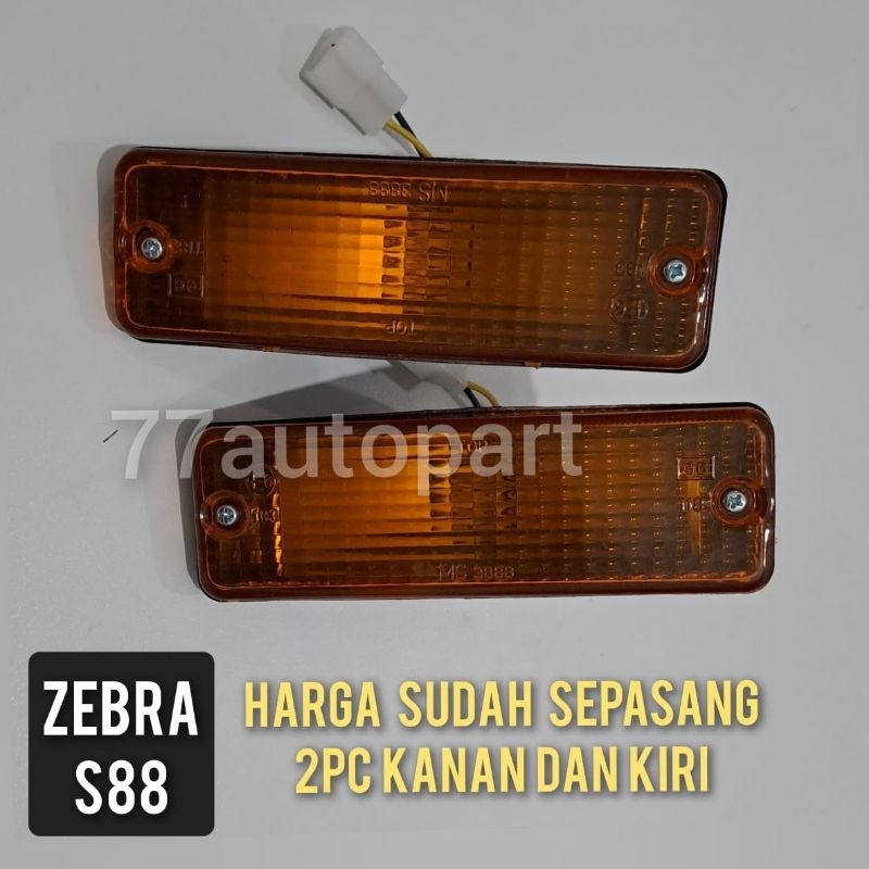 zebra 1.0 s88 lampu sen bemper standar set