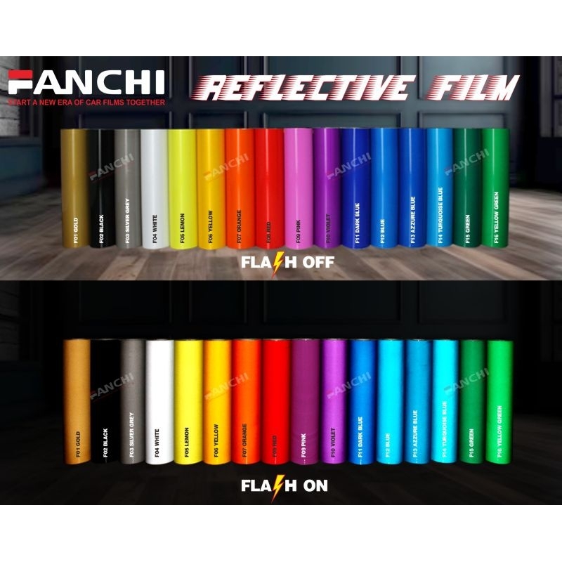 Sticker Scotchlite FANCHI Reflective Series Bahan Cutting Sticker (tdk untuk wrapping) Lebar 60cm Permeter