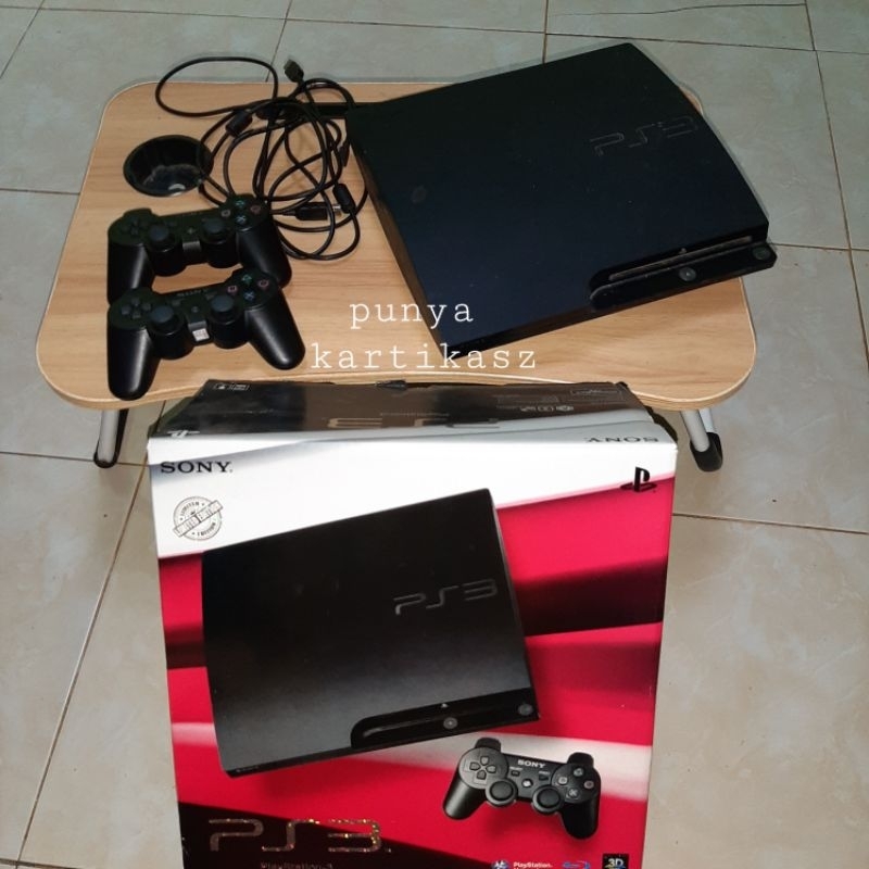 PS 3 SLIM CFW SERI 25 (JAMINAN VOID ASLI / SERI 25) PlayStation 3 500 GB 2 stick preloved like new b