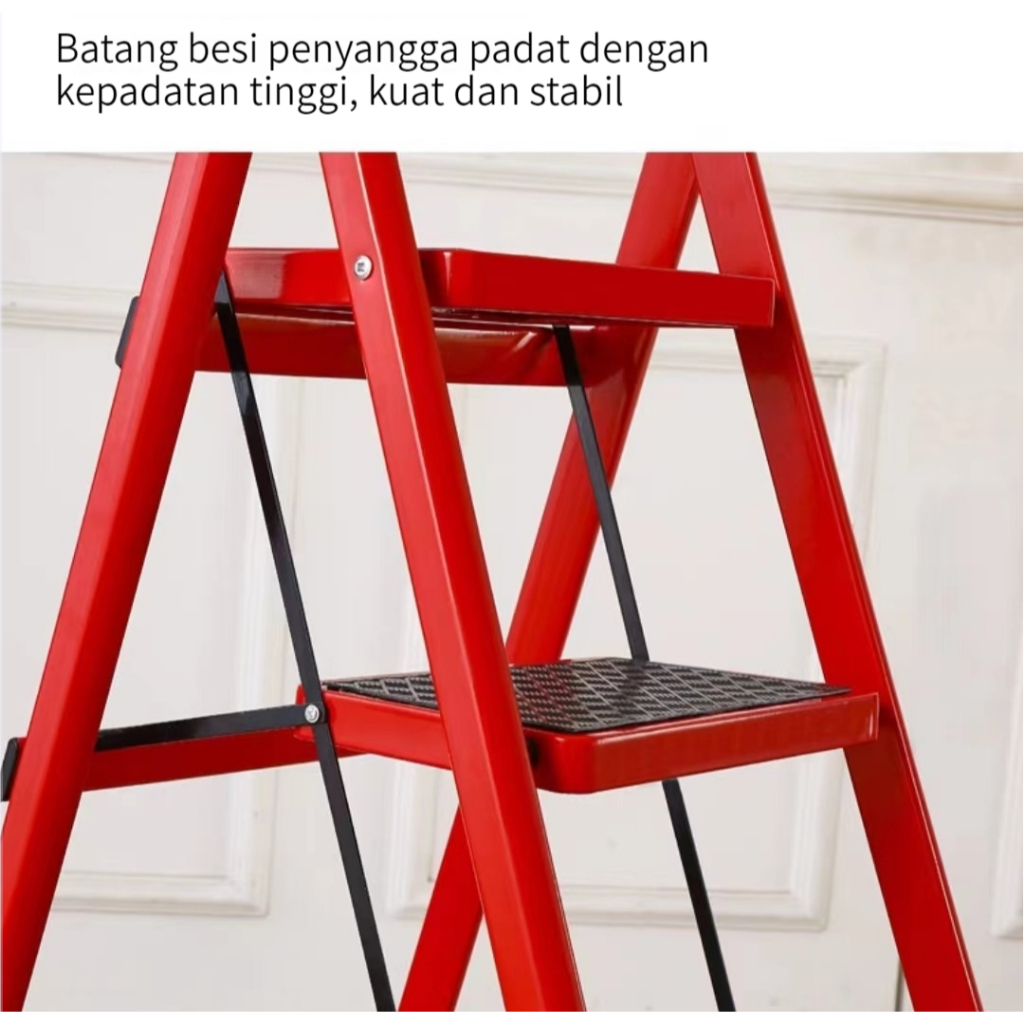 Furnibest Tangga Lipat Besi Tangga Lipat 3/4/5 Step Ladder