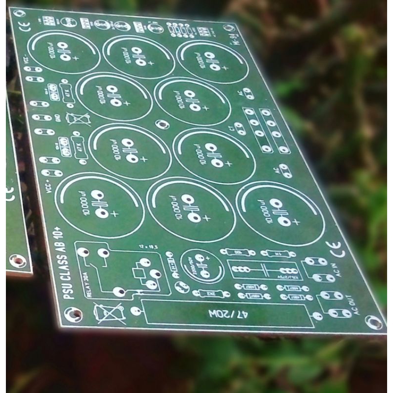 Pcb psu 10 elco, simetris 15v