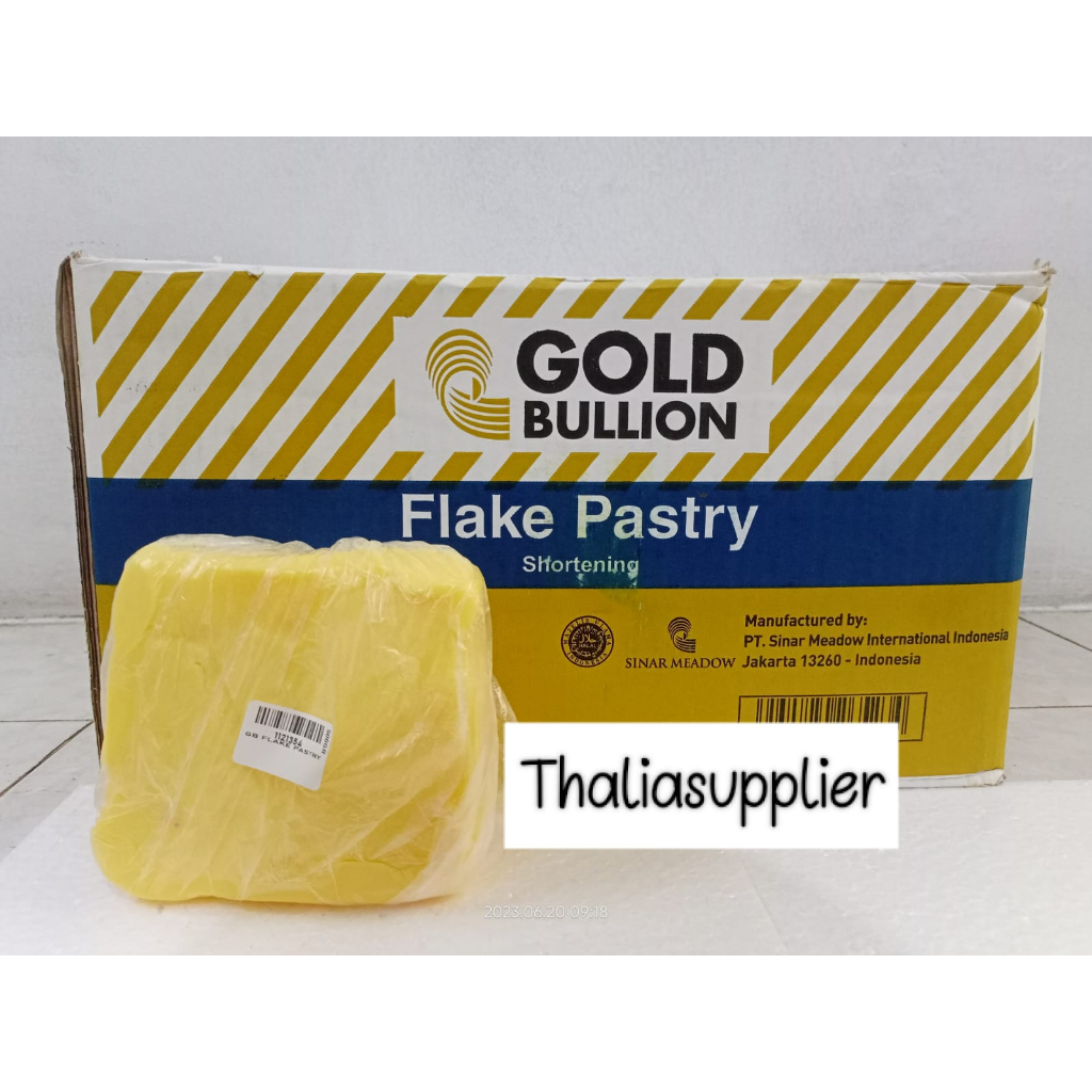 

GOLD BULLION FLAKE PASTRY ECER 500GR, MENTEGA KHUSUS PASTRY, ROTI DLL
