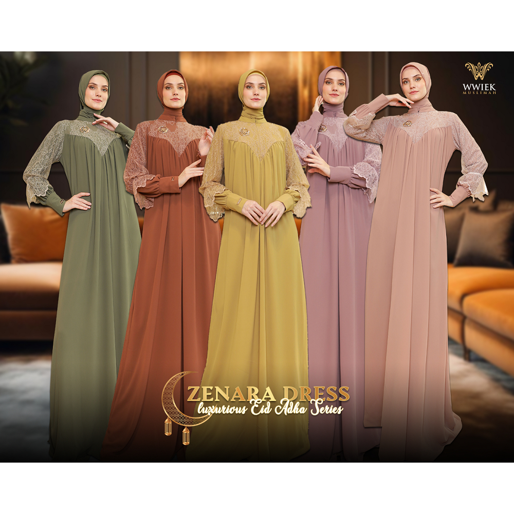 Baju Gamis Zenara Dress Set Jilbab Segiempat by Wwiek Muslimah-7