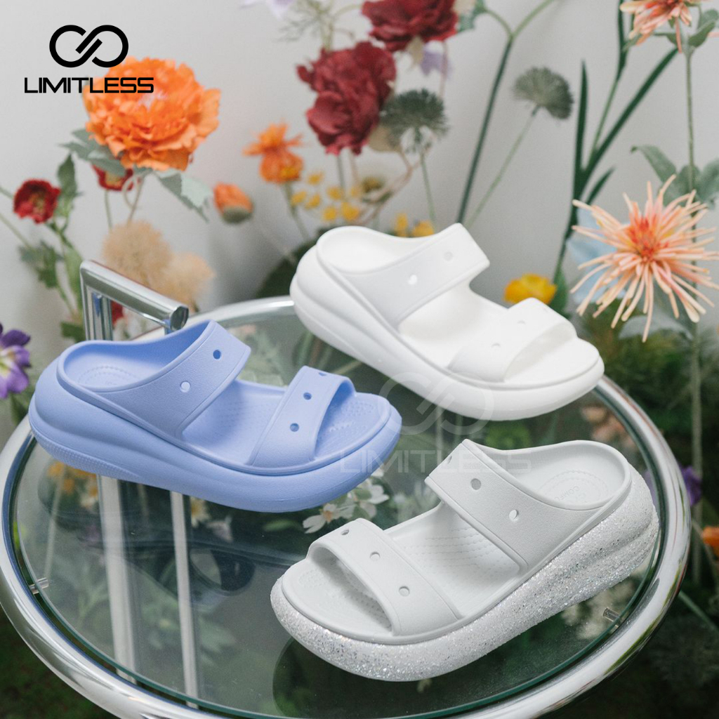 Sandal Wanita Selop Casual YOONA Wedges Outdoor Sendal Gunung Wanita Slop Eva Extralight Rubber Crocss Terbaru 2023 Sol Tinggi Fuji