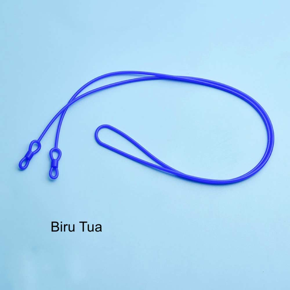 Tali Strap [ Biru Tua ] Earhook Kacamata Pria dan Wanita - Penahan Anti Jatuh - Rubber TL8239