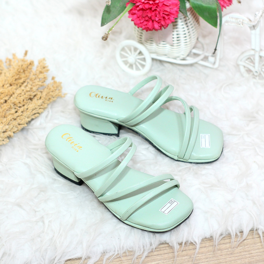 Sandal heels anak perempuan hak tahu uk 31/35 - AMOR KIDS 01