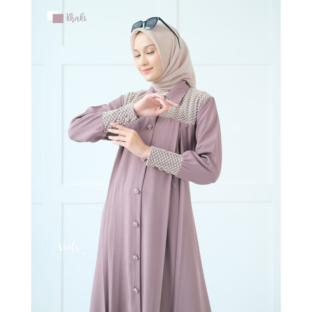 Gamis bordir mylea alesyana dan zalina ori viola hijab dress model terbaru itycrepe high quality best women style baju bordir etnik renda ecer grosir reseller drospdhiper gratis ongkir selebgram high quality