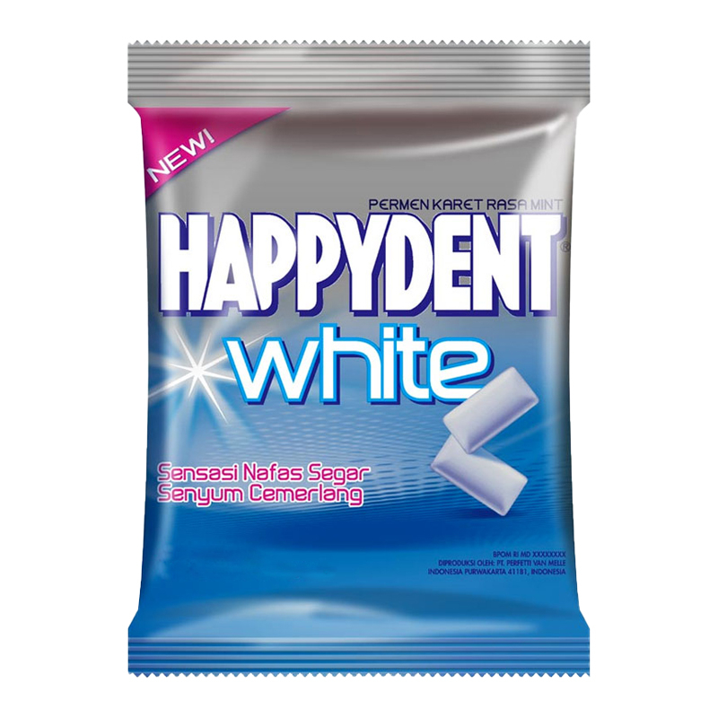 

HAPPYDENT White Mint Permen 60 g