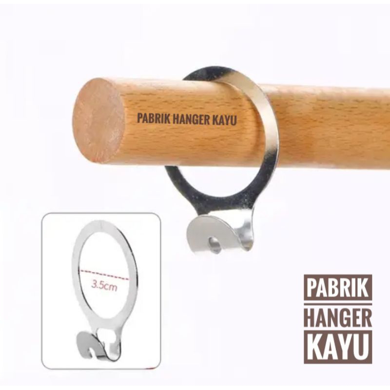 HANGER KAYU HOTEL / ANTI THAF NATURAL DEWASA PALANG