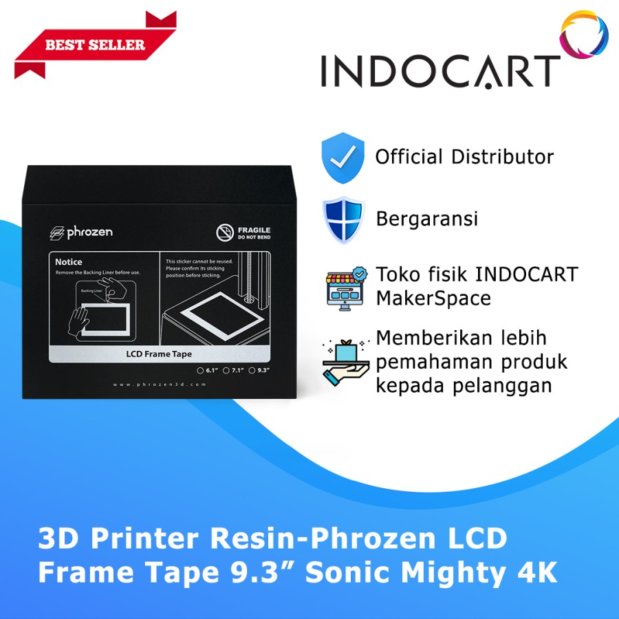 INDOCART 3D Printer Resin-Phrozen LCD Frame Tape 9.3&quot; Sonic Mighty 4K