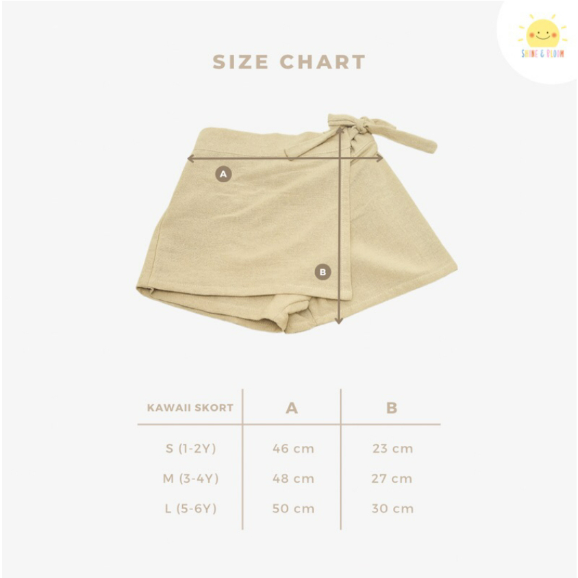 Kawaii Shorts 1-6 Tahun Skort &amp; Short Linen / Rok Celana Pita &amp; Celana Pendek Anak Perempuan CBKS SNB