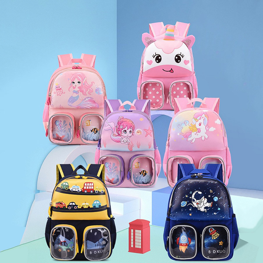 NEXXIO TAS ANAK RANSEL TAS FASHION ANAK POCKET TAS SEKOLAH ANAK TK RANSEL TAS ANAK KARAKTER