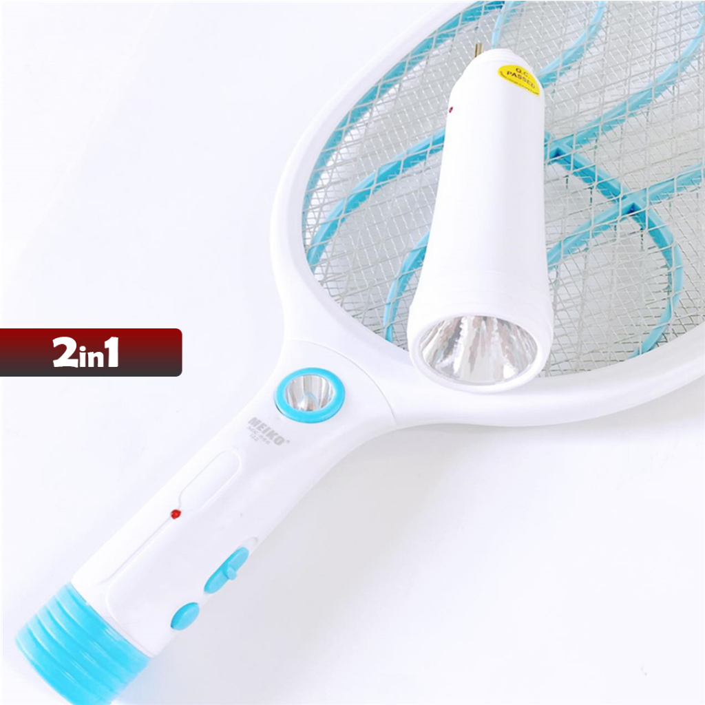 Raket Nyamuk Rechargerable LED / Raket Nyamuk 2in1 - Yosinogawa