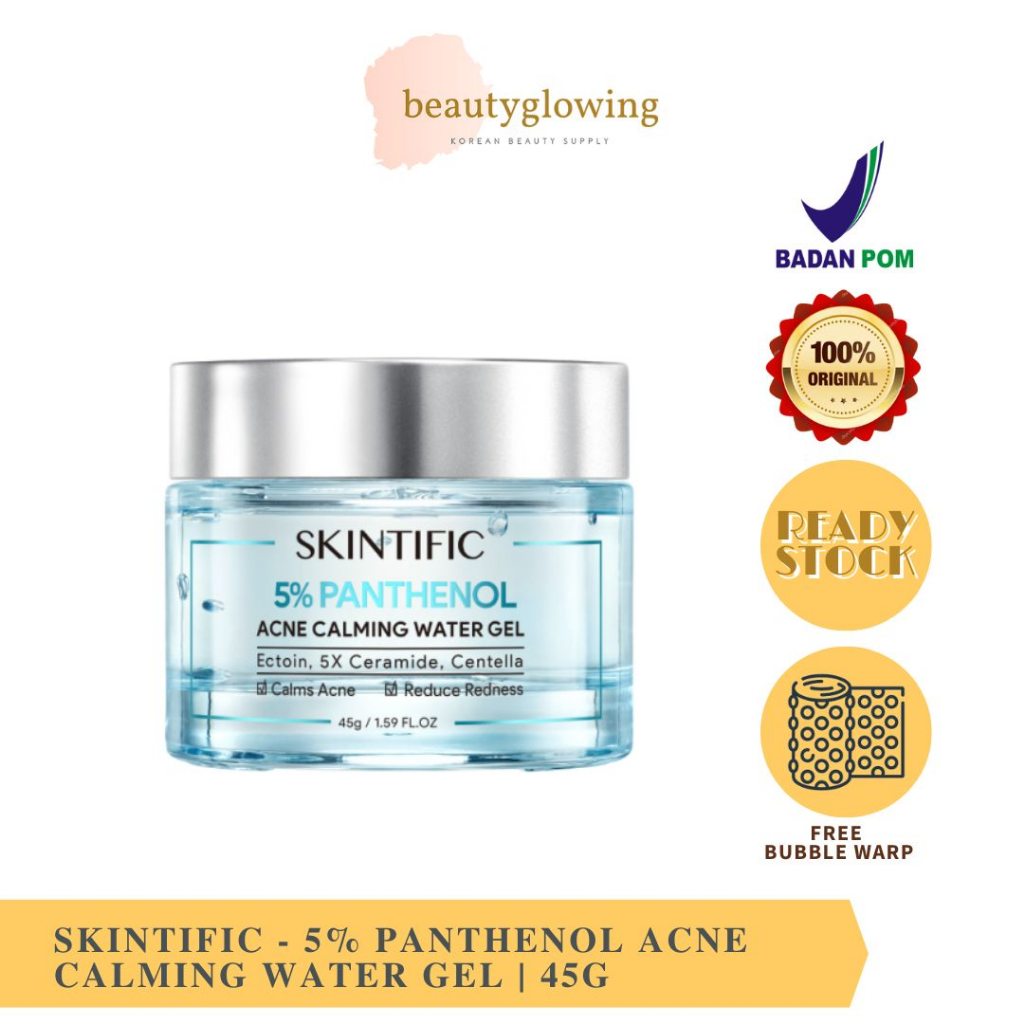 SKINTIFIC 5% Panthenol Acne Calming Water Gel 45g