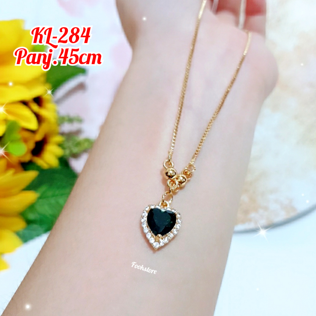 KALUNG DEWASA LIONTIN PERMATA WARNA FASHION KOREA/KL-284/KL-174