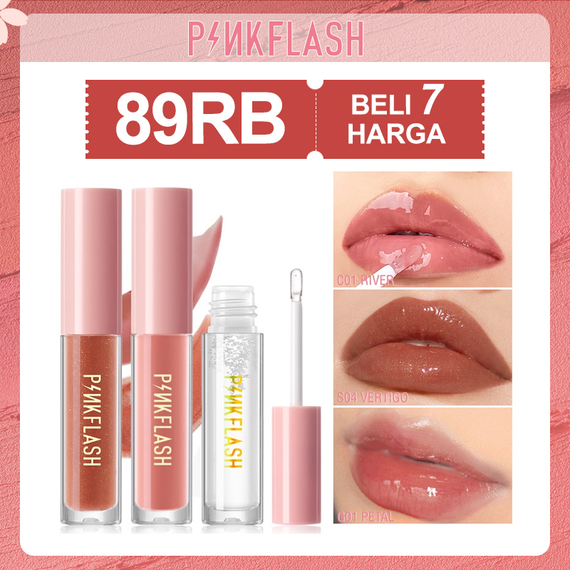 Pinkflash Lip Gloss Pelembab Berkilau Untuk Perawatan Bibir Montok #Ohmygloss Hydrating