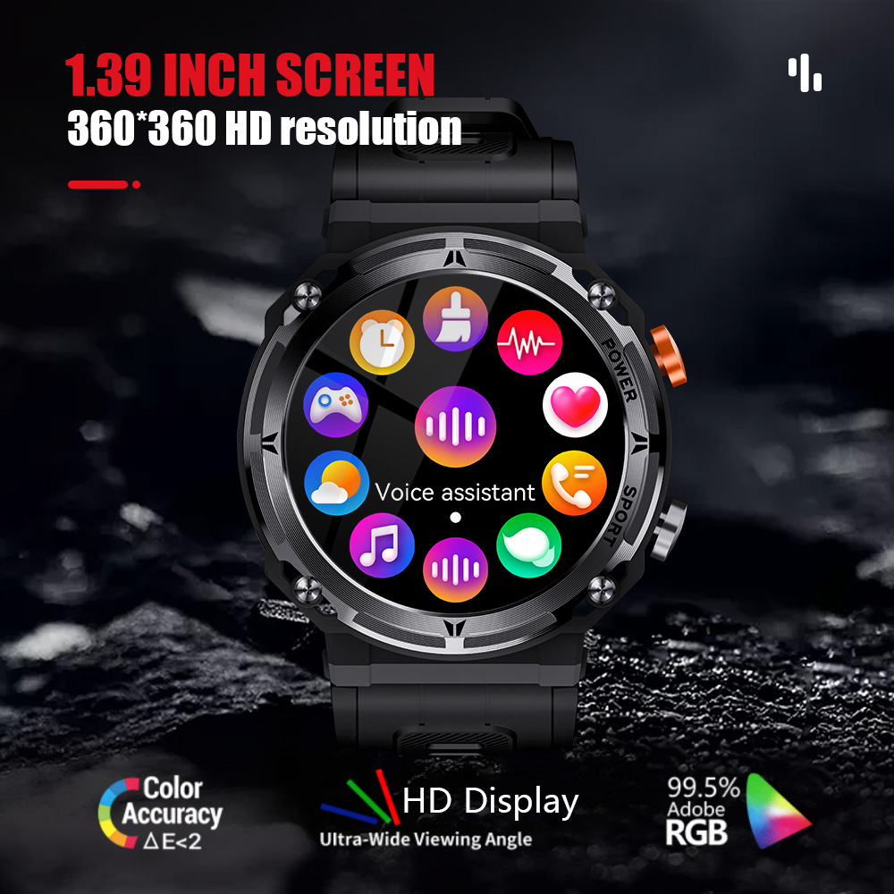 BOZLUN SmartWatch For Men With Bluetooth Calling And Waterproof Design For Outdoor Activities