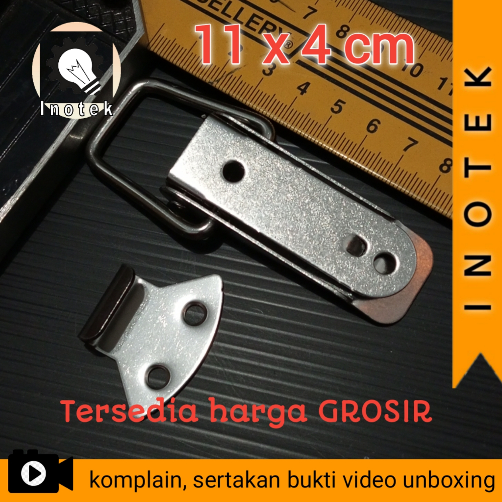 clamp Klem 11 x 4 cm pengunci koper kotak boks box Stainless steel 201 sedang besar toolbox toggle clamp ST 201