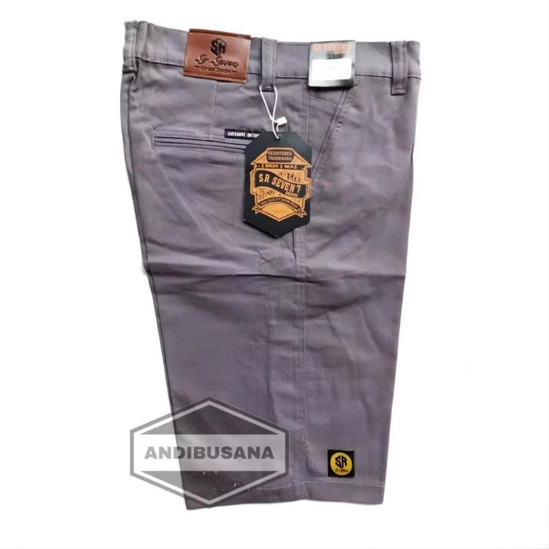 Celana Pendek Pria Chino Premium Jumbo Bige Size Bahan Melar Elastis