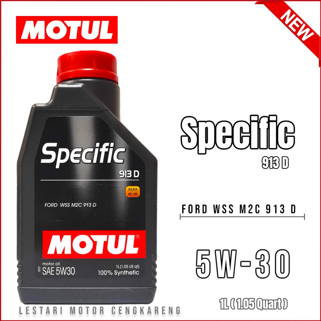 MOTUL SPECIFIC 913D 1L 5W30 OLI MOBIL FORD 100% SYNTHETIC 100%ORIGINAL