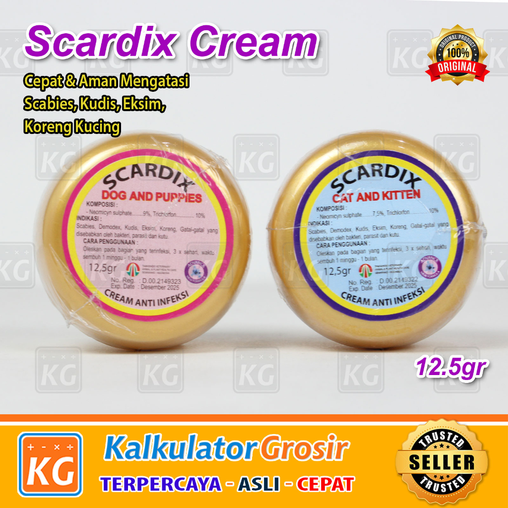 Scardix Cream Anti Infeksi Kulit Scabies Demodex Kudix Kudis Luka Kucing Eksim Gatal Koreng Scadix Salep Scabies Obati Kucing