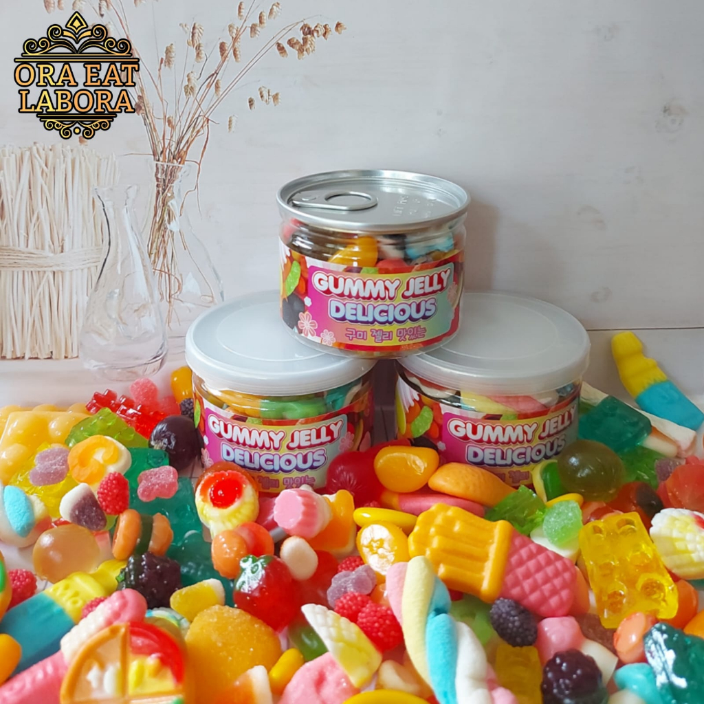 

Can Gummy Jelly Delicious Jelly Korea Fancy Mix Kualitas Premium - Ora Eat Labora